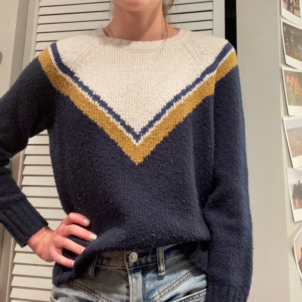 Varsity style sweater